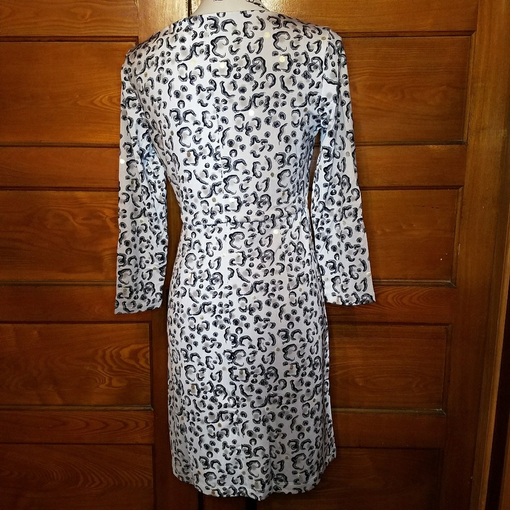 Tracy Negoshian Marilyn Cheetah Faux Wrap Dress - Picture 4 of 6